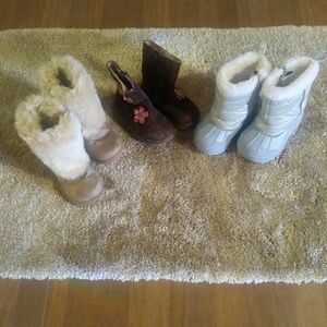 🛑 Boots, (3) pair, cute, snow, winter, girls boot